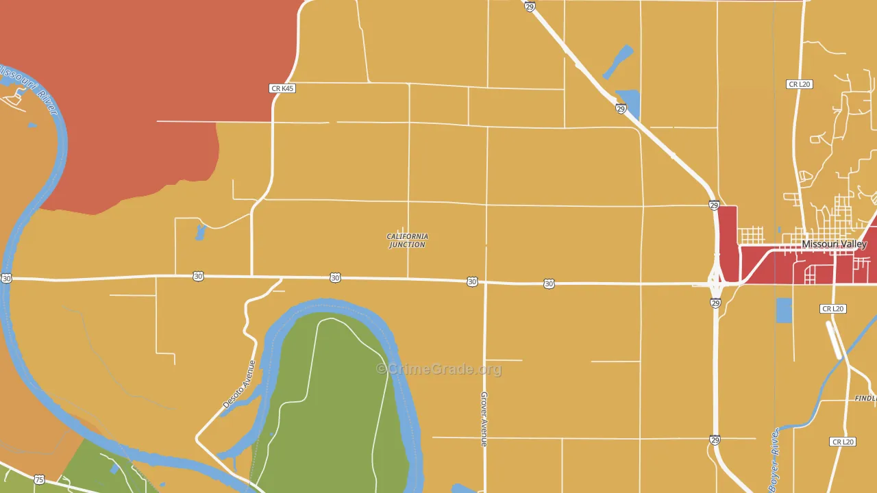 California Junction, IA Map of Murder Rates