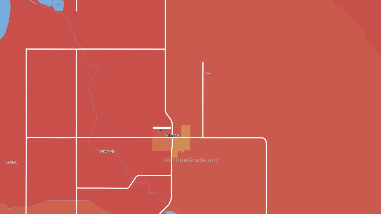 Calipatria, CA Map of Murder Rates