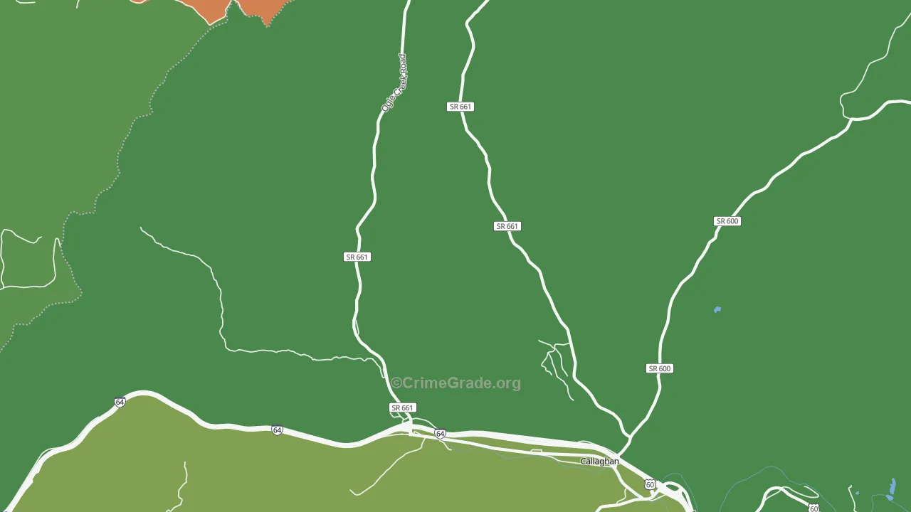 Callaghan, VA Map of Murder Rates