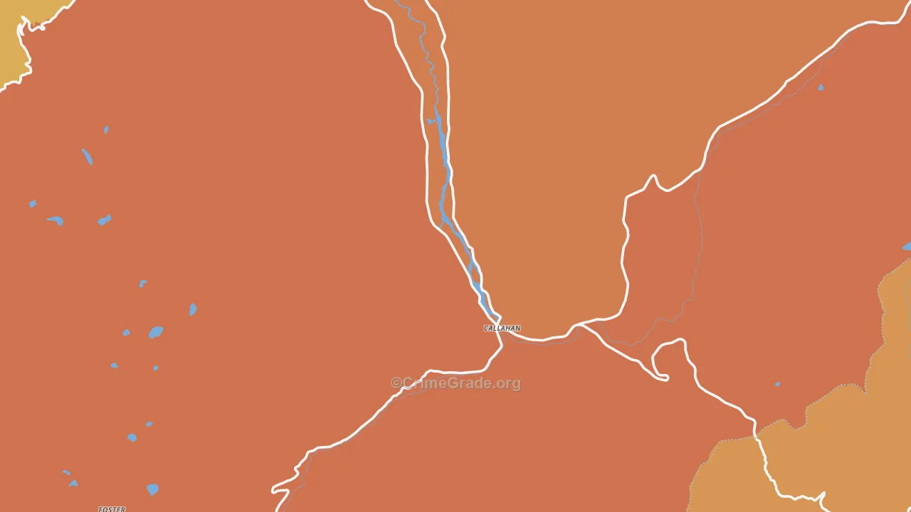 Callahan, CA Map of Murder Rates