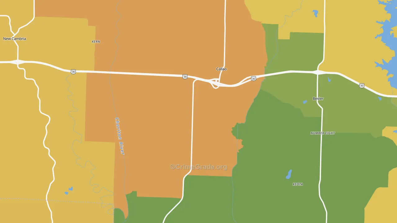 Callao, MO Map of Murder Rates