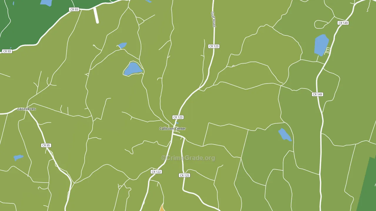 Callicoon Center, NY Map of Murder Rates