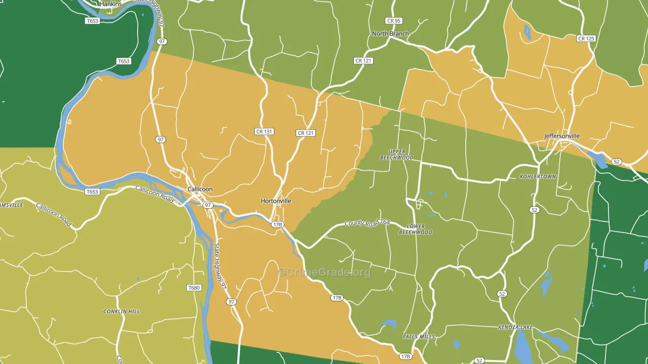 Callicoon, NY Map of Murder Rates