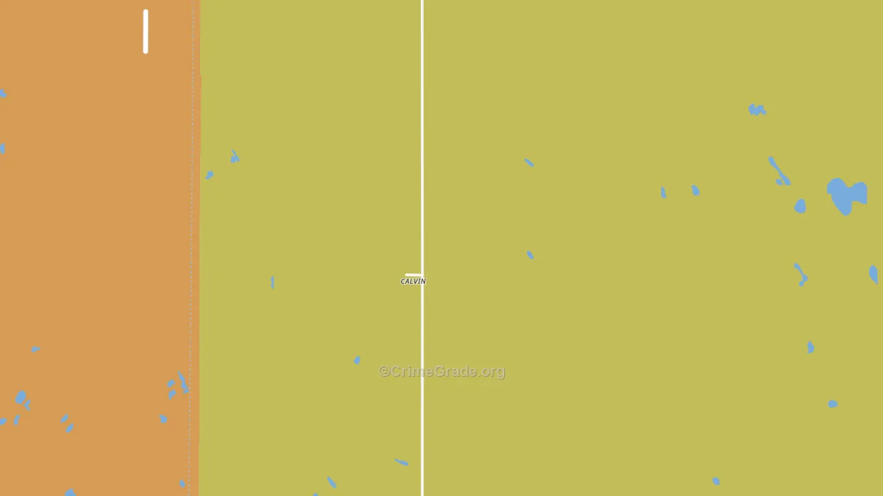 Calvin, ND Map of Murder Rates