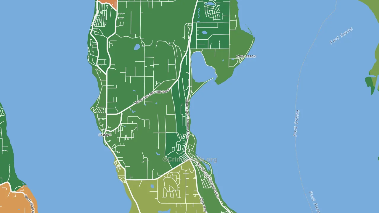 Camano Island, WA Map of Murder Rates