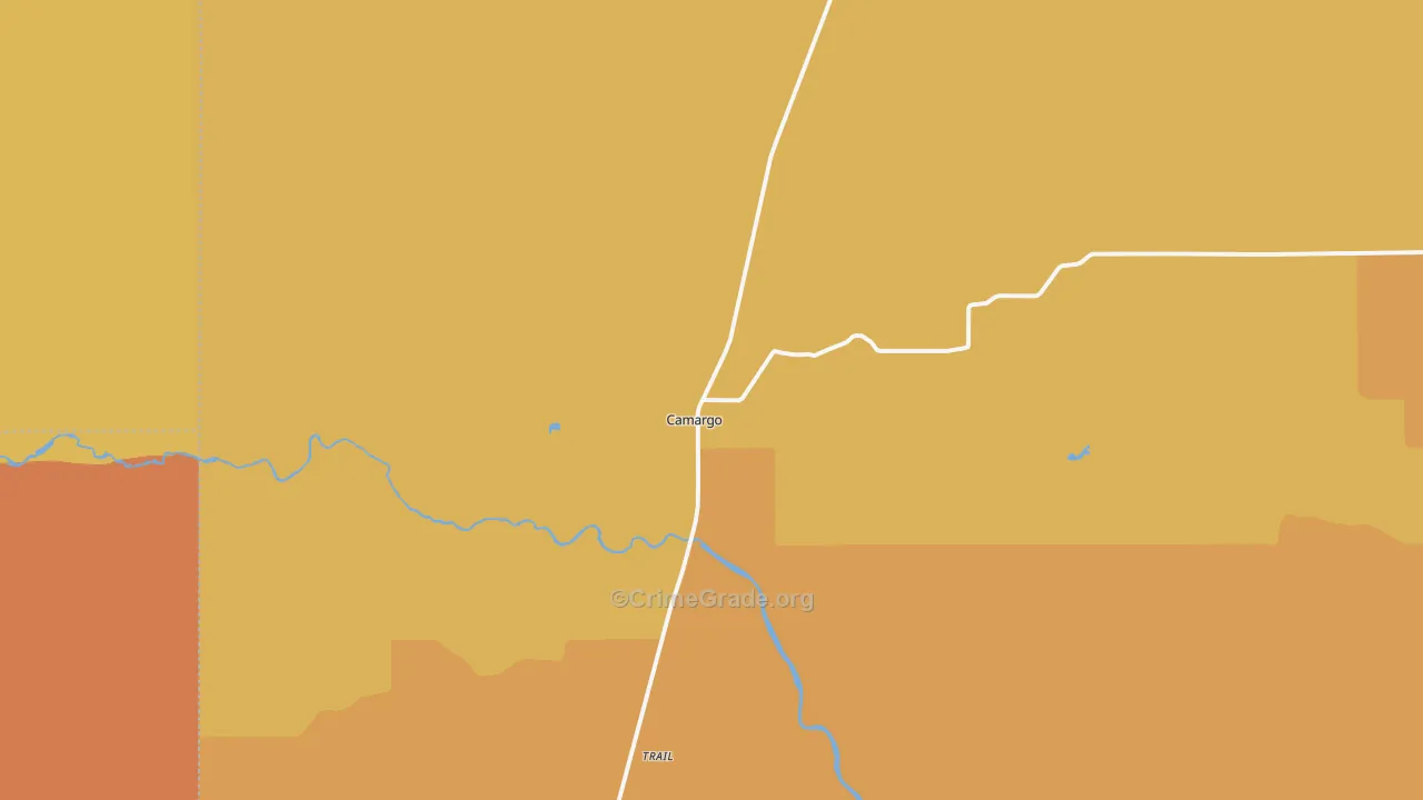 Camargo, OK Map of Murder Rates