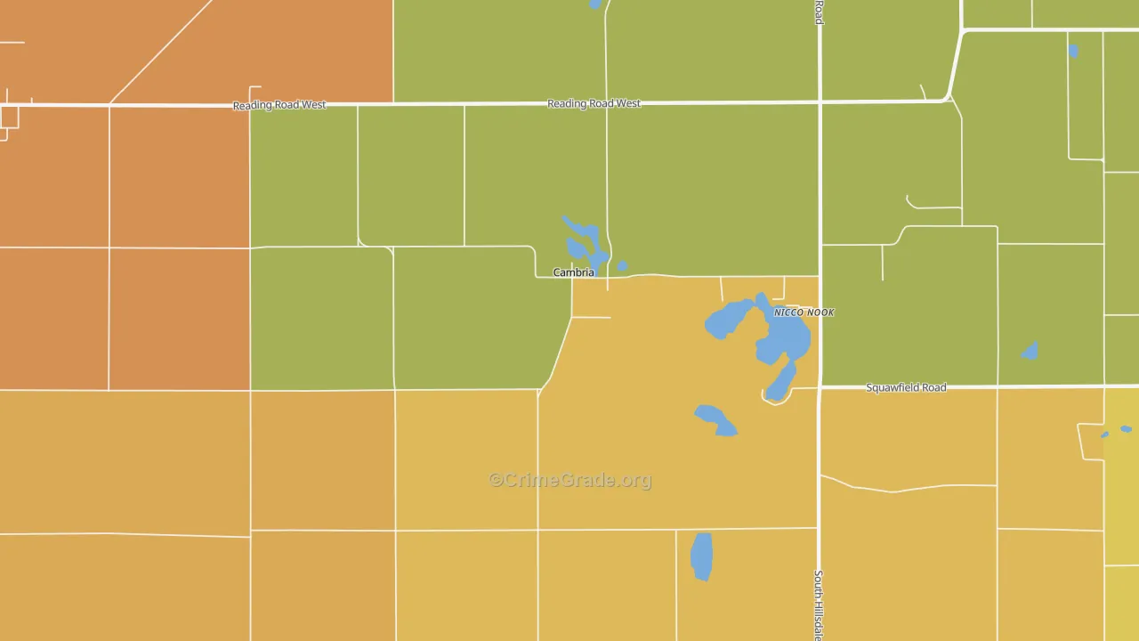 Cambria, MI Map of Murder Rates