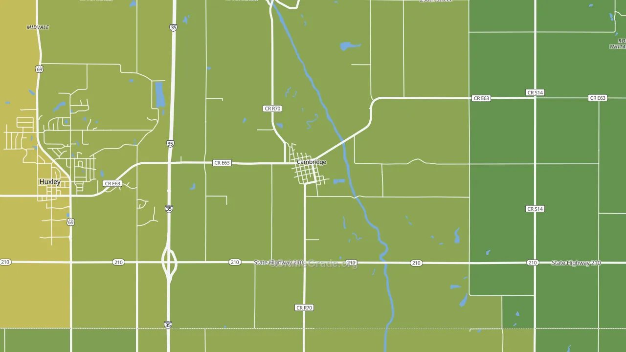 Cambridge, IA Map of Murder Rates
