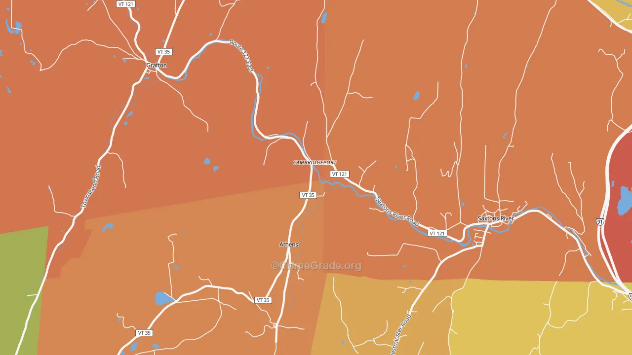 Cambridgeport, VT Map of Murder Rates