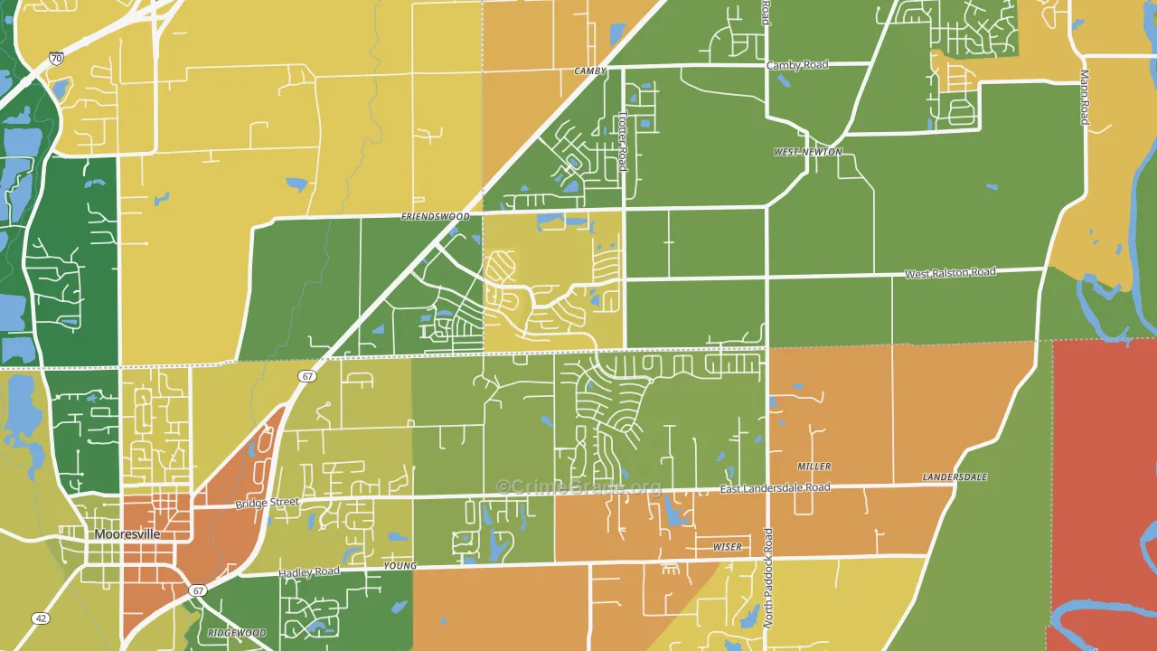 Camby, IN Map of Murder Rates