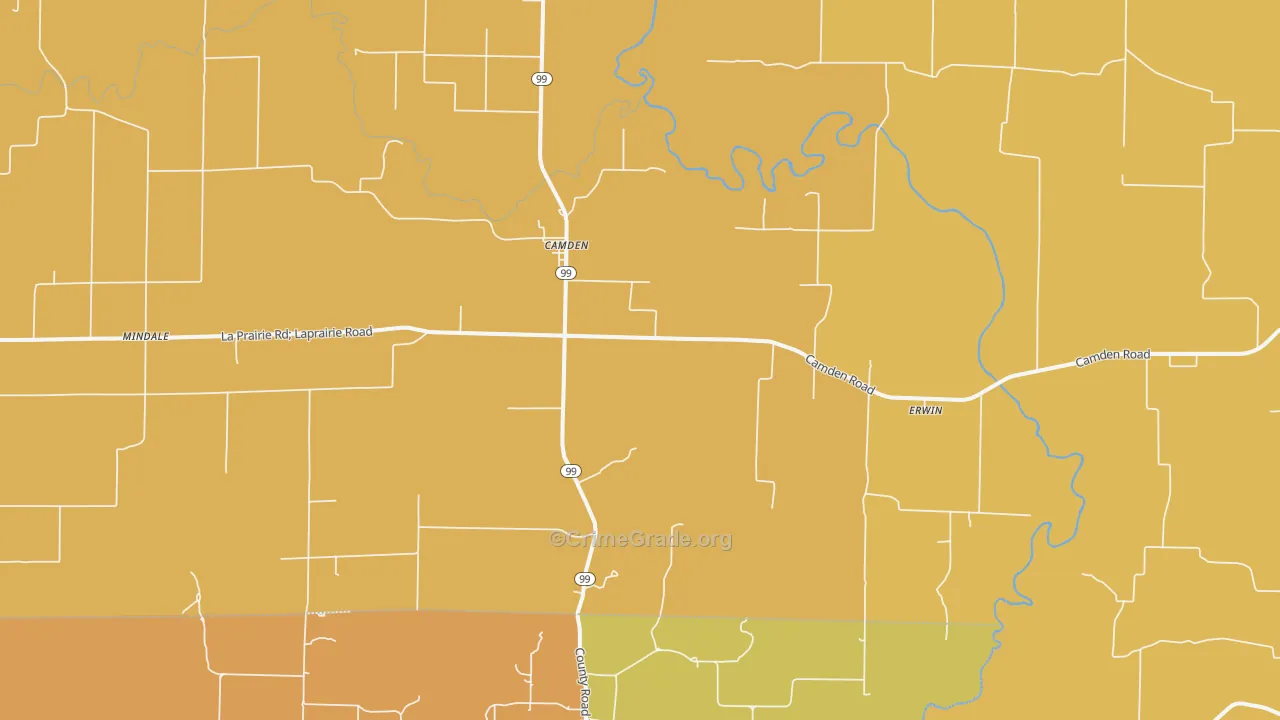 Camden, IL Map of Murder Rates