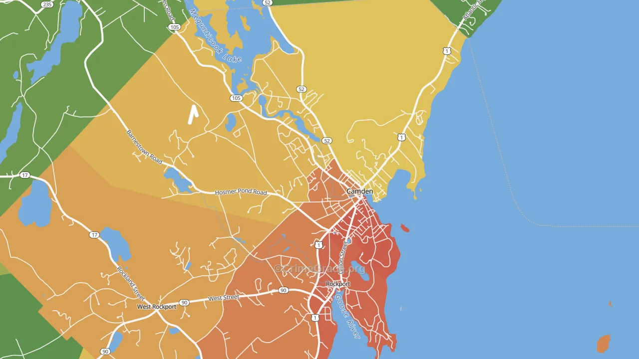 Camden, ME Map of Murder Rates