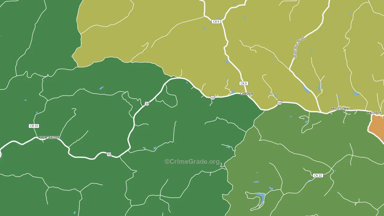 Camden, WV Map of Murder Rates