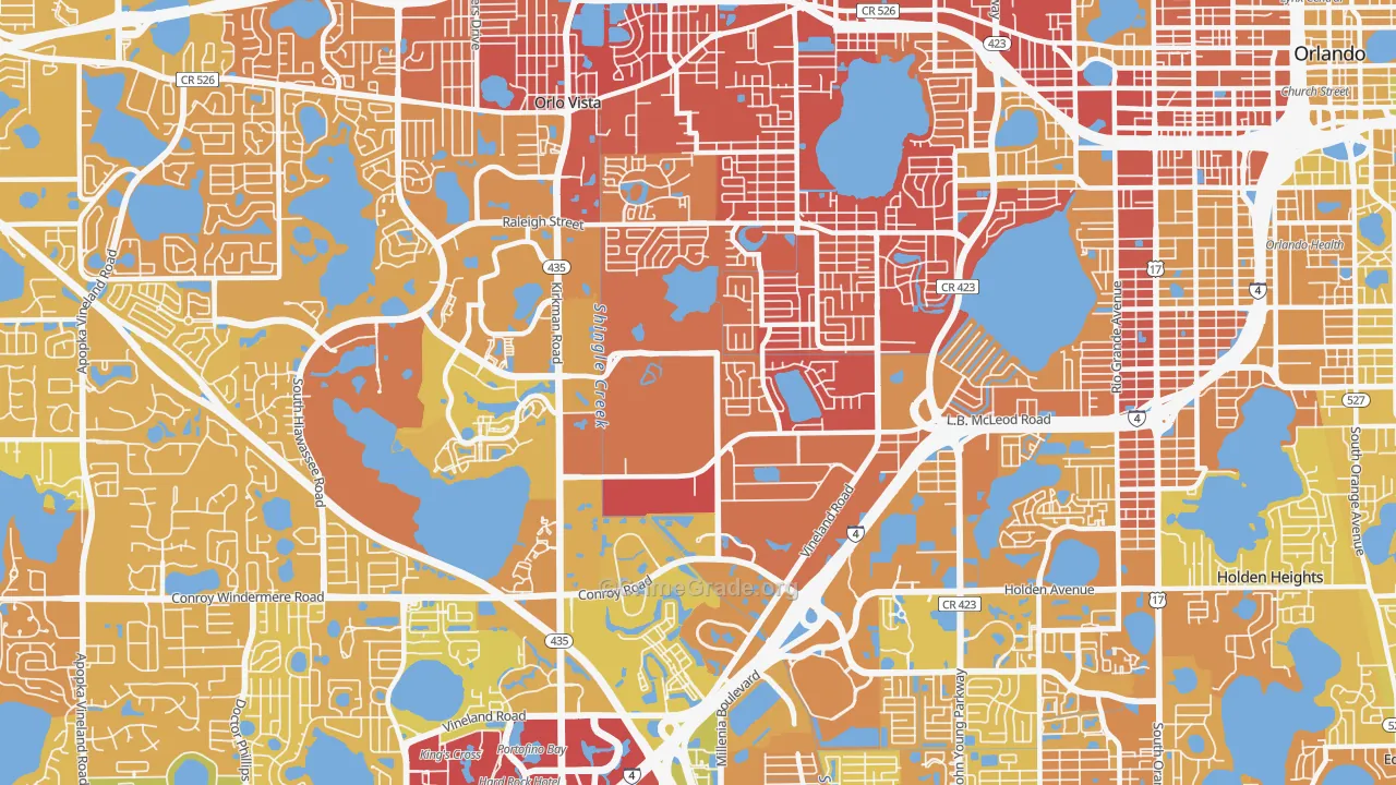 Camellia Gardens, Orlando, FL Map of Murder Rates