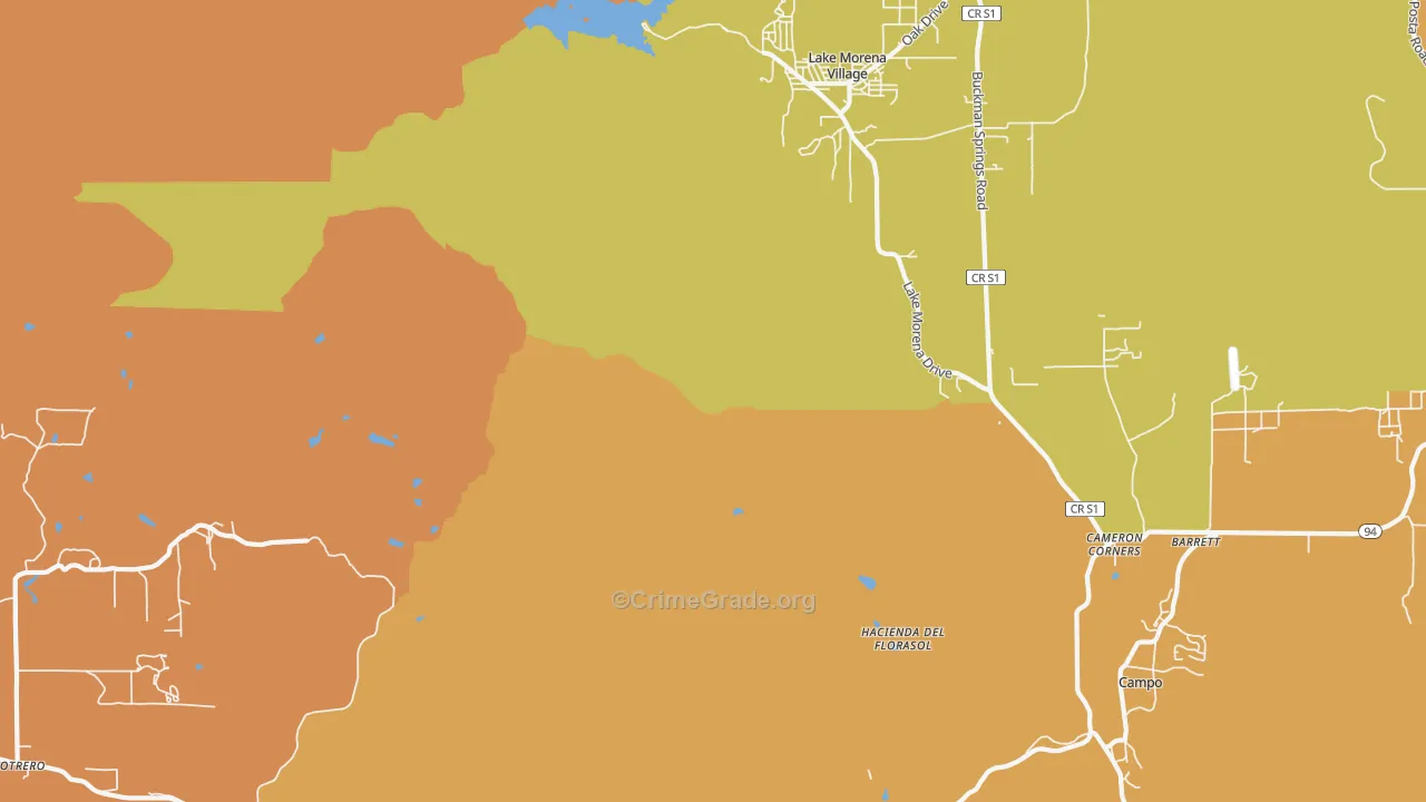 Cameron Corners, CA Map of Murder Rates