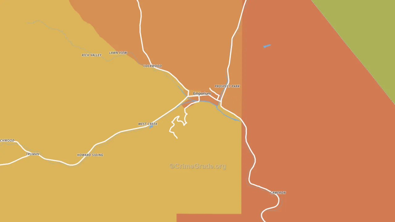Cameron County, PA Map of Murder Rates