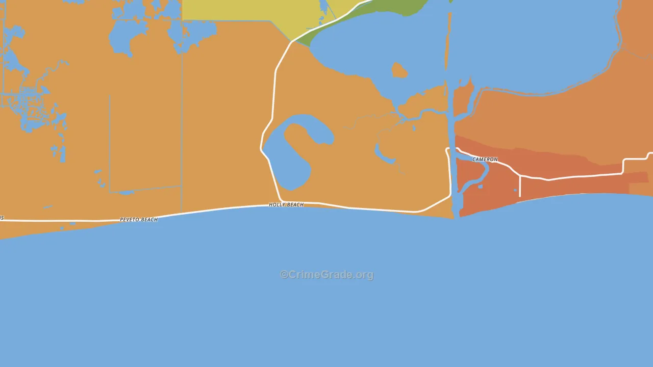 Cameron, LA Map of Murder Rates