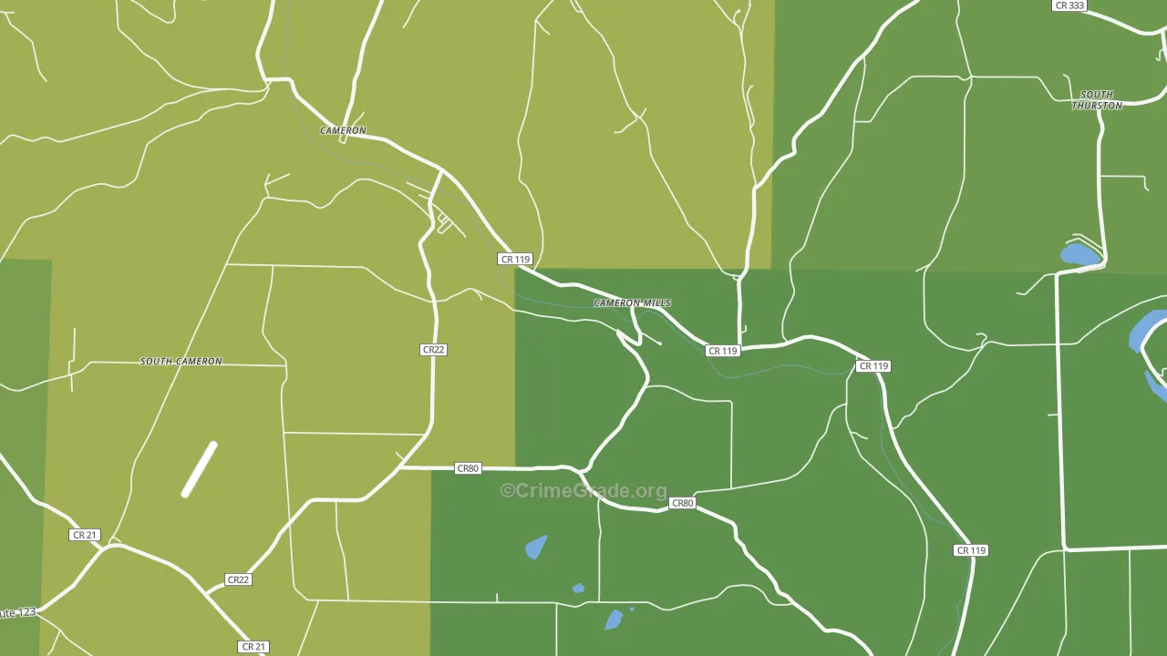 Cameron Mills, NY Map of Murder Rates