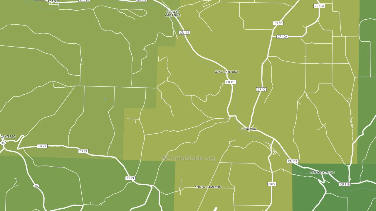 Cameron, NY Map of Murder Rates