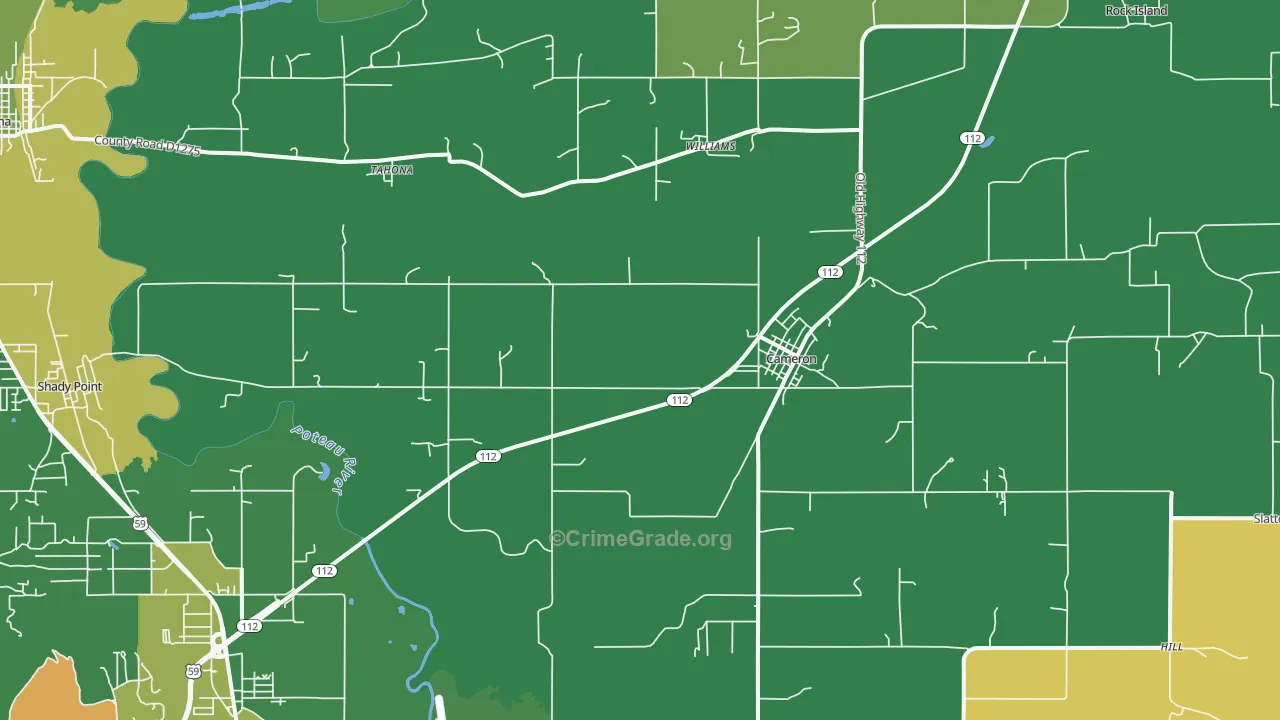 Cameron, OK Map of Murder Rates