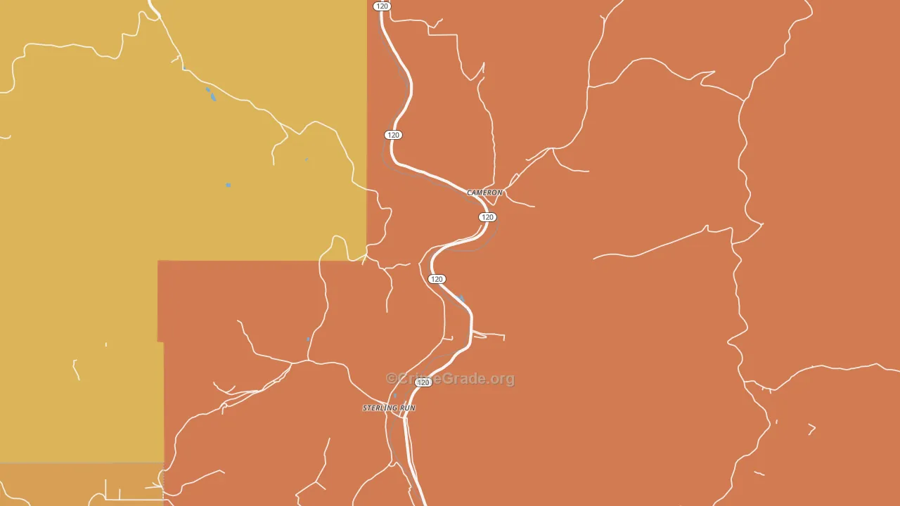 Cameron, PA Map of Murder Rates
