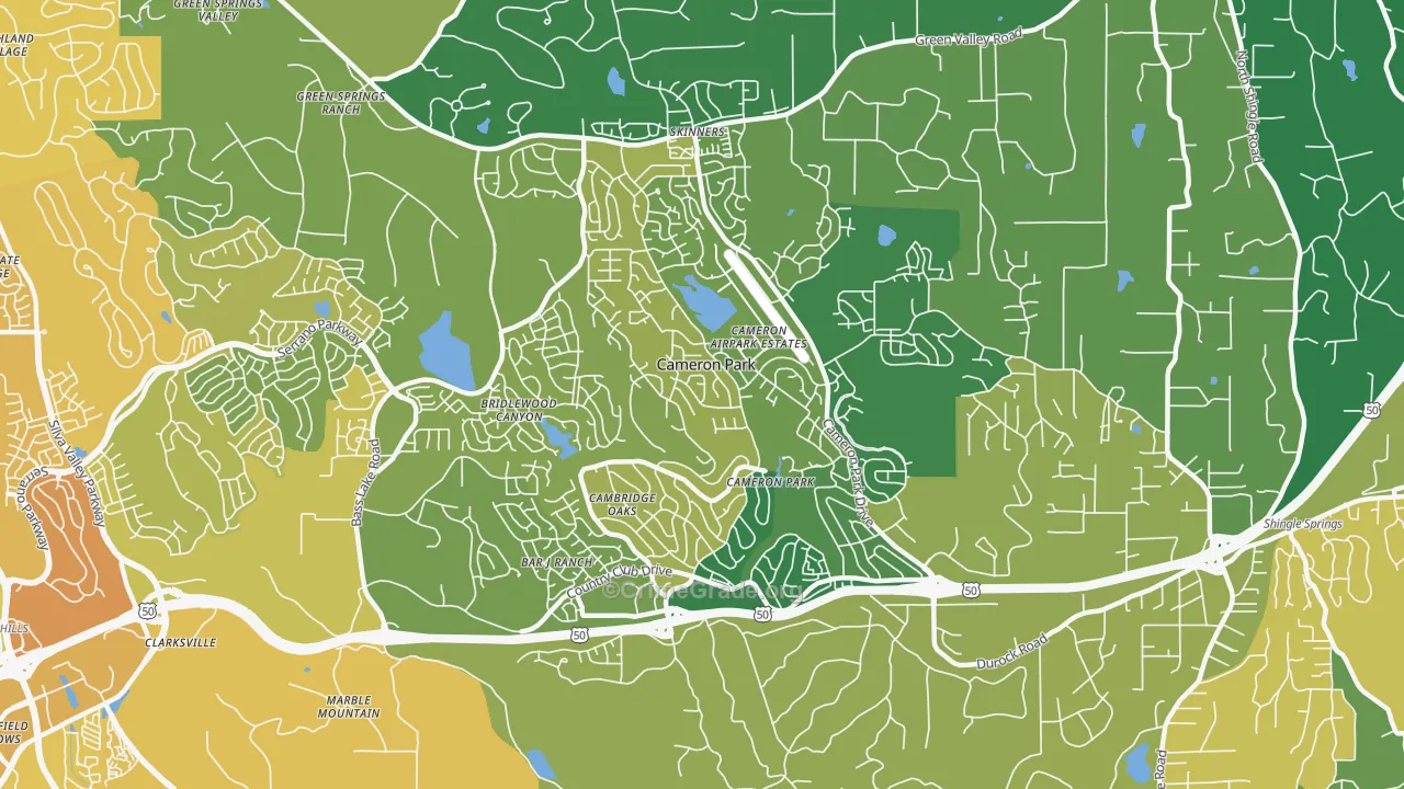 Cameron Park, CA Map of Murder Rates