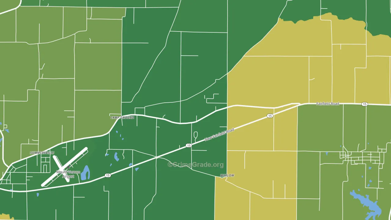 Camp Ground, IL Map of Murder Rates