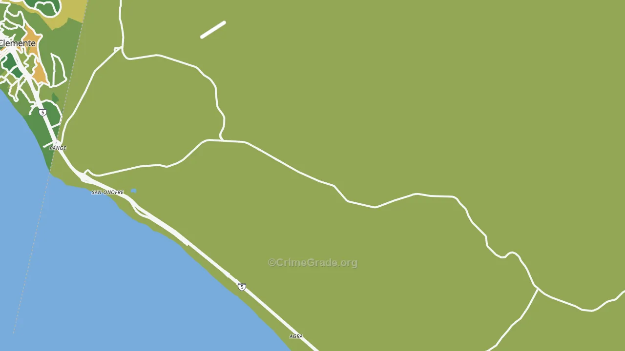 Camp Pendleton, CA Map of Murder Rates