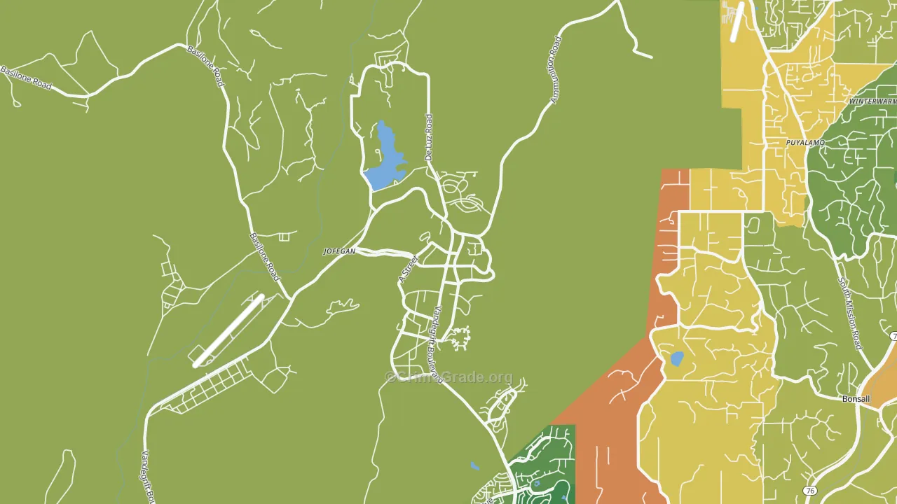 Camp Pendleton North, CA Map of Murder Rates
