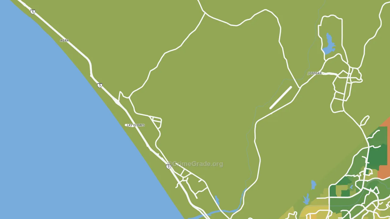 Camp Pendleton South, Oceanside, CA Map of Murder Rates