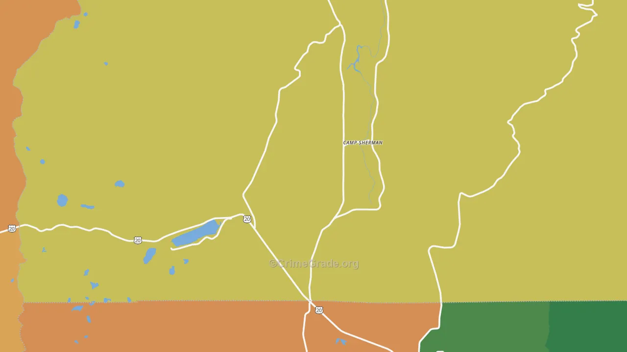 Camp Sherman, OR Map of Murder Rates