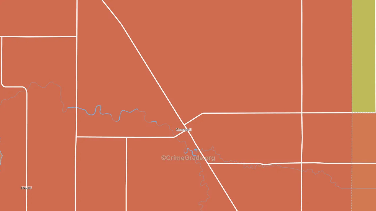 Campbell, MN Map of Murder Rates