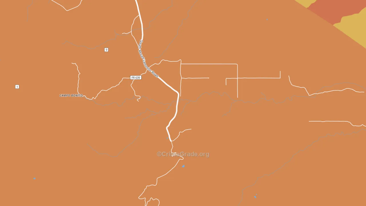 Campo Bonito, AZ Map of Murder Rates