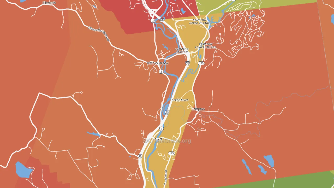 Campton, NH Map of Murder Rates