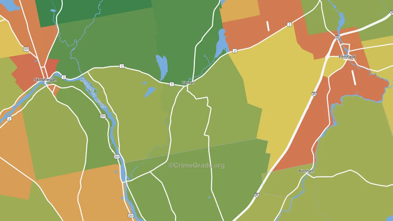 Canaan, ME Map of Murder Rates