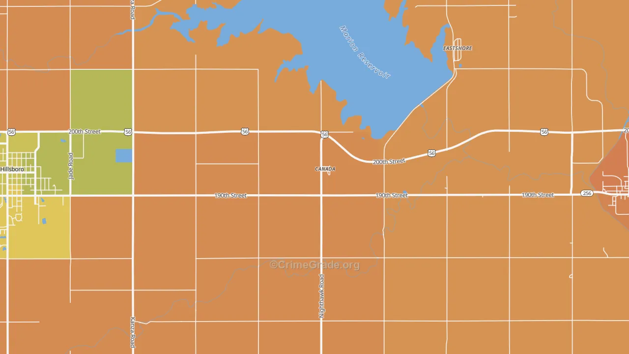 Canada, KS Map of Murder Rates