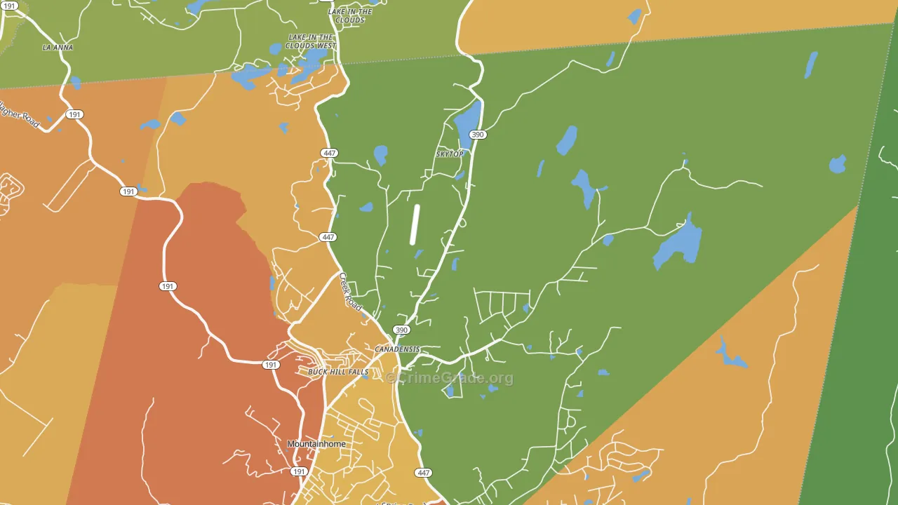 Canadensis, PA Map of Murder Rates