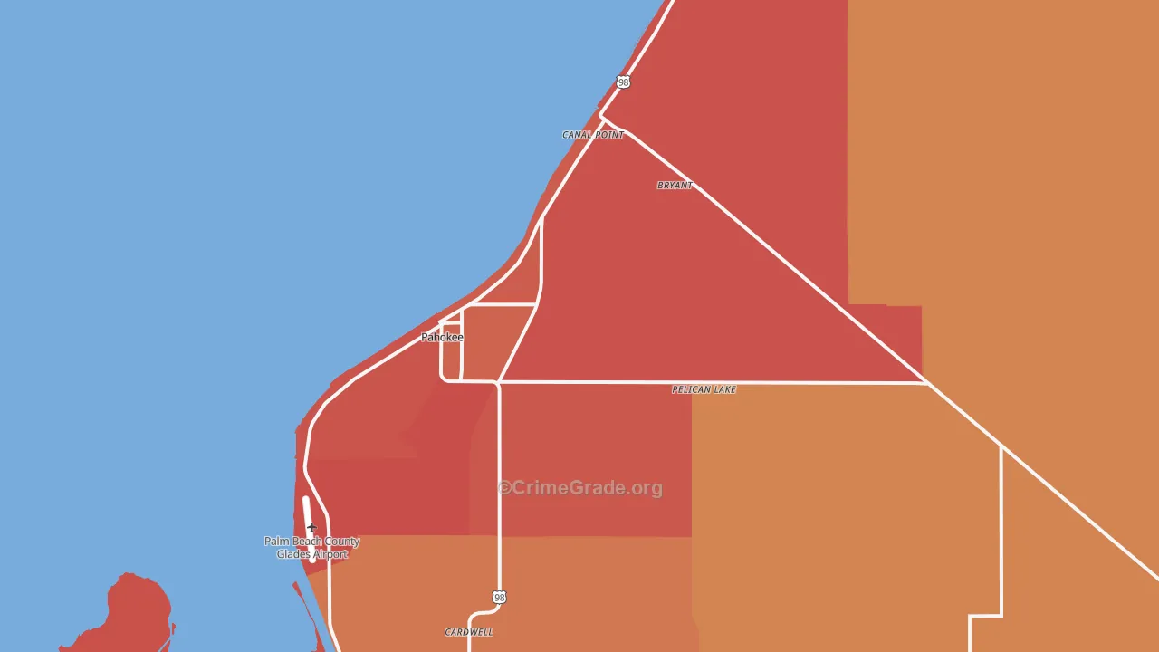 Canal Point, FL Map of Murder Rates