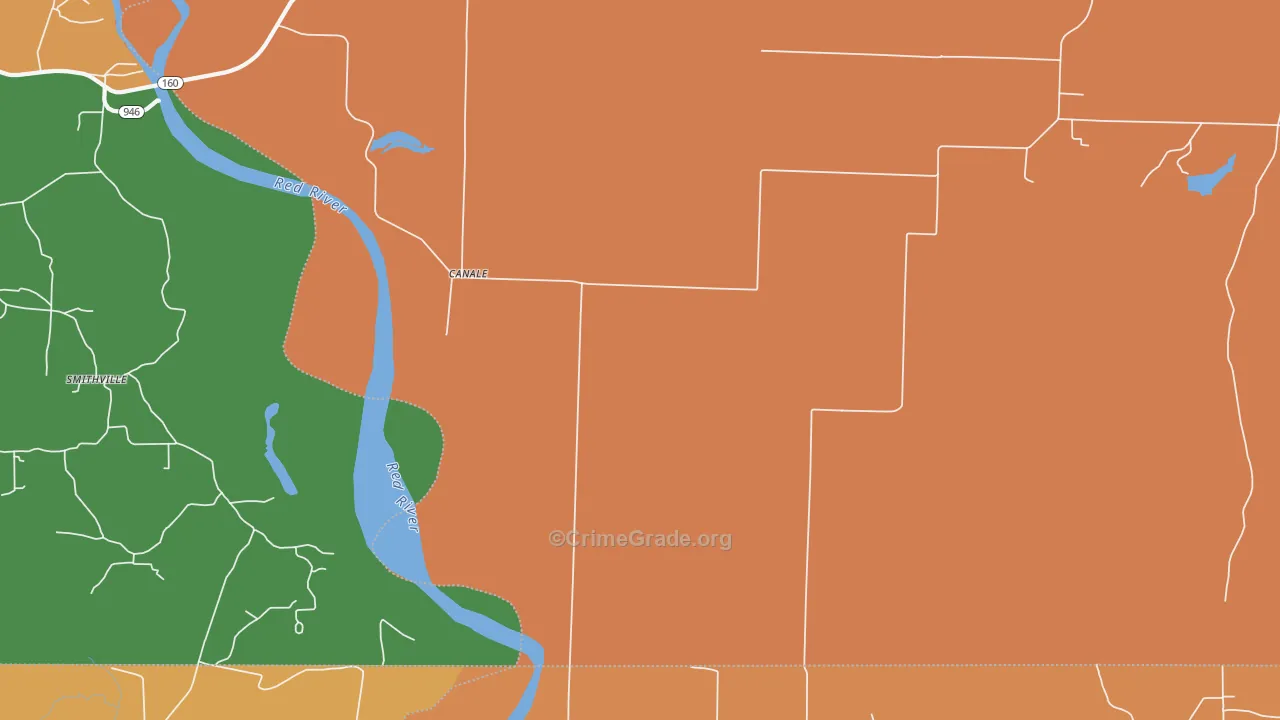 Canale, AR Map of Murder Rates