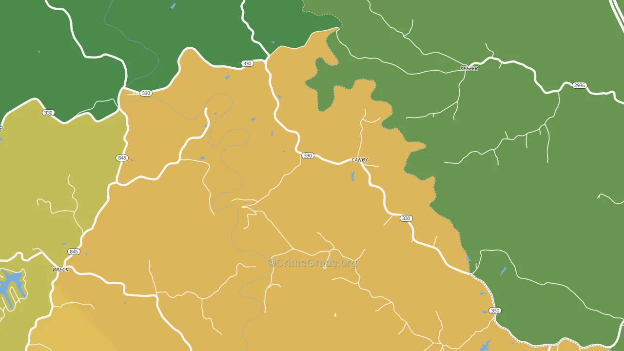 Canby, KY Map of Murder Rates