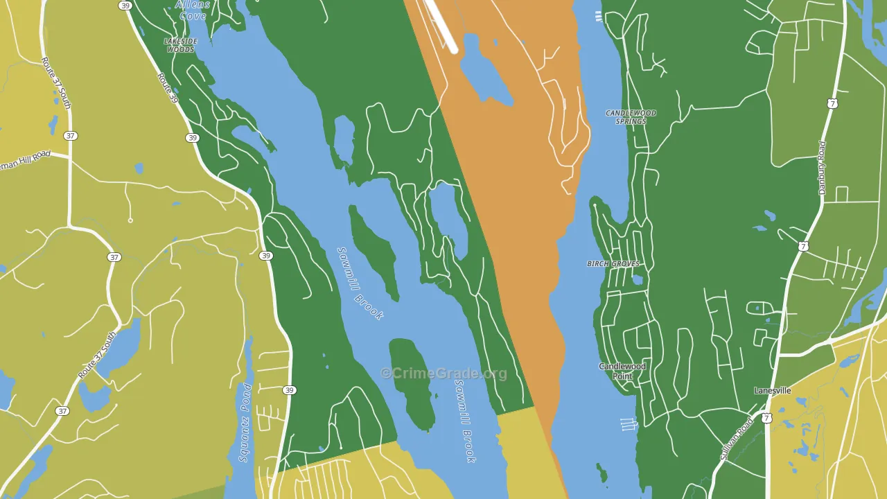 Candlewood Point, CT Map of Murder Rates