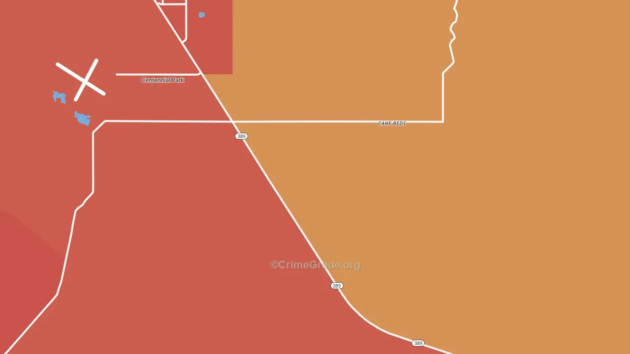 Cane Beds, AZ Map of Murder Rates