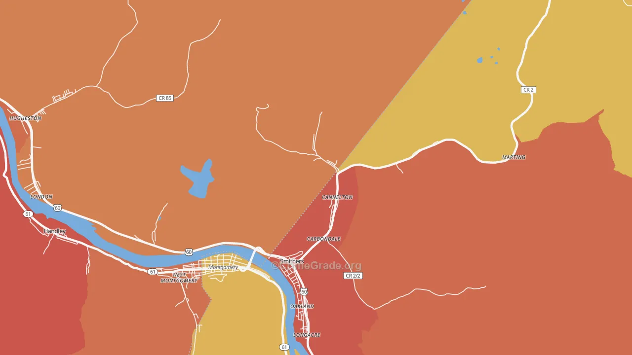 Cannelton, WV Map of Murder Rates