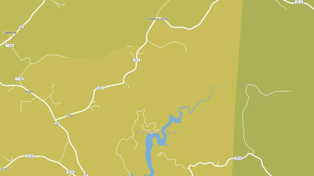Cannons Creek, OH Map of Murder Rates