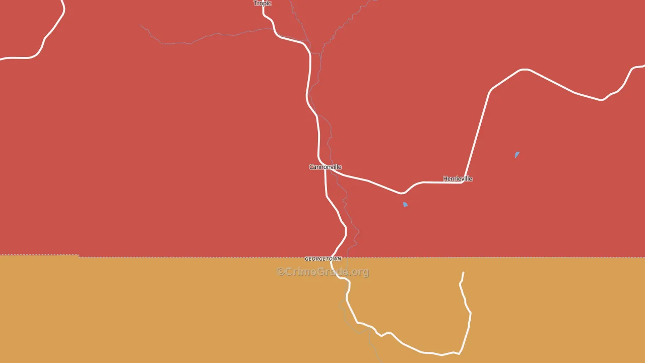 Cannonville, UT Map of Murder Rates