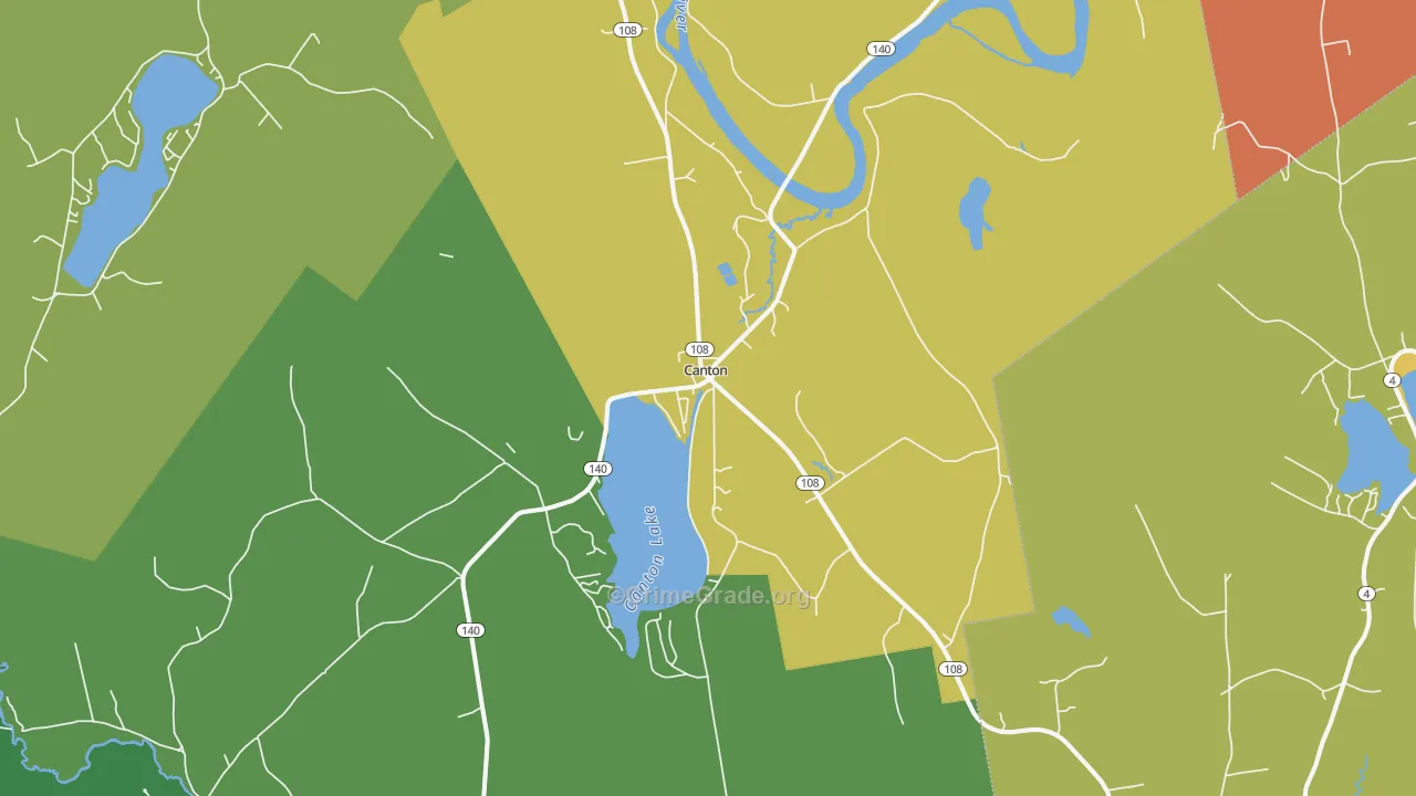 Canton, ME Map of Murder Rates