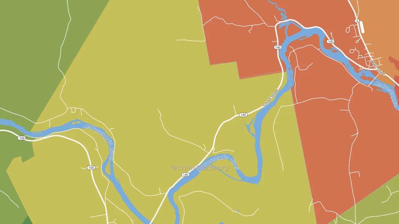 Canton Point, ME Map of Murder Rates
