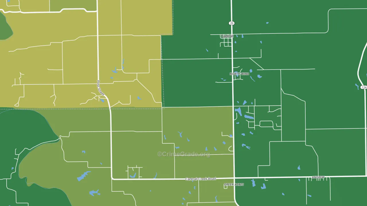 Cantrall, IL Map of Murder Rates