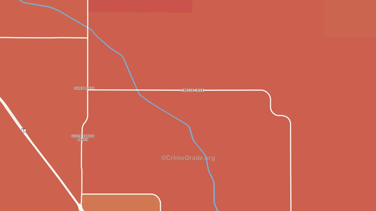 Cantua Creek, CA Map of Murder Rates