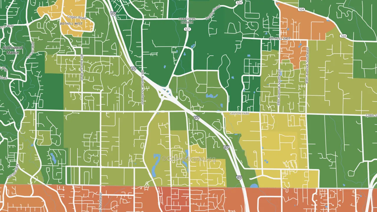 Canyon Park, Bothell, WA Map of Murder Rates